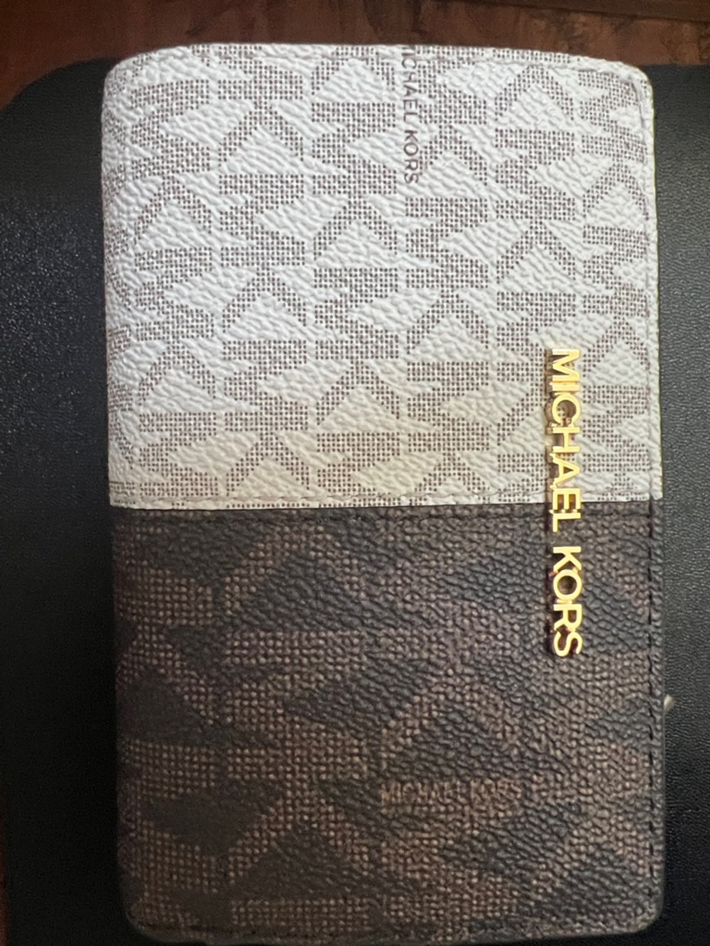 Michael Kors Tan Leather Bifold Wallet with ID Window